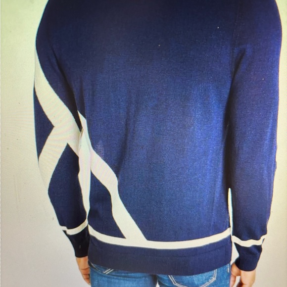 ALPS & METERS 100% merino wool Stripe Detail women’s Touring Sweater - Picture 6 of 6